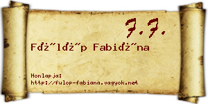 Fülöp Fabiána névjegykártya