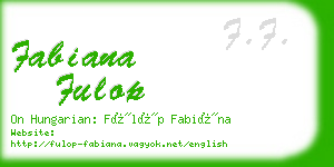 fabiana fulop business card